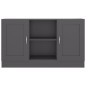 vidaXL Aparador de madera contrachapada gris 120x30,5x70 cm