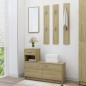 vidaXL Mueble de entrada contrachapada color roble 100x25x76,5 cm vidaXL Mueble de entrada contrachapada color roble 100x25x76,5 cm
