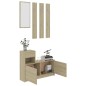 vidaXL Mueble de entrada contrachapada color roble 100x25x76,5 cm vidaXL Mueble de entrada contrachapada color roble 100x25x76,5 cm