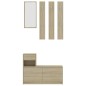 vidaXL Mueble de entrada contrachapada color roble 100x25x76,5 cm vidaXL Mueble de entrada contrachapada color roble 100x25x76,5 cm