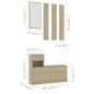 vidaXL Mueble de entrada contrachapada color roble 100x25x76,5 cm vidaXL Mueble de entrada contrachapada color roble 100x25x76,5 cm