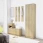 vidaXL Mueble de entrada contrachapada color roble 100x25x76,5 cm vidaXL Mueble de entrada contrachapada color roble 100x25x76,5 cm