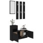 vidaXL Mueble de entrada madera contrachapada negro 100x25x76,5 cm vidaXL Mueble de entrada madera contrachapada negro 100x25x76,5 cm