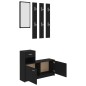 vidaXL Mueble de entrada madera contrachapada negro 100x25x76,5 cm vidaXL Mueble de entrada madera contrachapada negro 100x25x76,5 cm