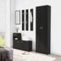 vidaXL Mueble de entrada madera contrachapada negro 100x25x76,5 cm vidaXL Mueble de entrada madera contrachapada negro 100x25x76,5 cm