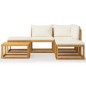 vidaXL Juego muebles de jardín y cojines 6 piezas madera maciza acacia vidaXL Juego muebles de jardín y cojines 6 piezas madera maciza acacia