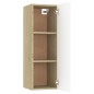 vidaXL Muebles para TV 2 uds contrachapada blanco roble 30,5x30x90 cm vidaXL Muebles para TV 2 uds contrachapada blanco roble 30,5x30x90 cm