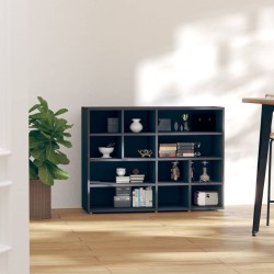 vidaXL Armario auxiliar de madera contrachapada gris 97x32x72 cm