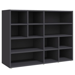 vidaXL Armario auxiliar de madera contrachapada gris 97x32x72 cm