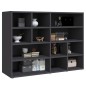 vidaXL Armario auxiliar de madera contrachapada gris 97x32x72 cm
