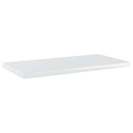 vidaXL Estante estantería 8uds contrachapada blanco brillo 40x20x1,5cm