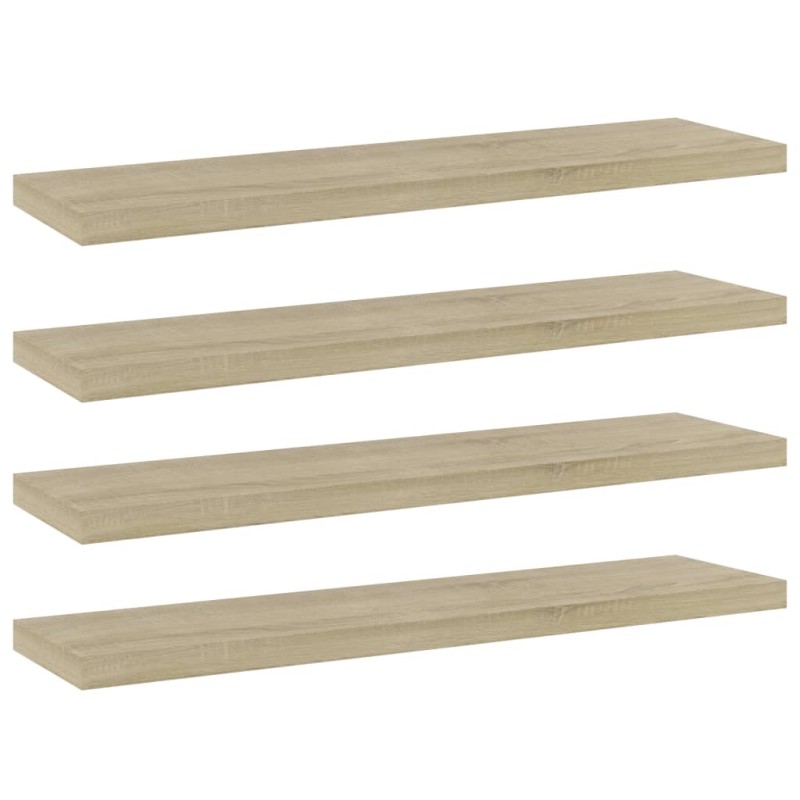 vidaXL Estante estantería 4 uds contrachapada roble Sonoma 40x10x1,5cm vidaXL Estante estantería 4 uds contrachapada roble Sonoma 40x10x1,5cm