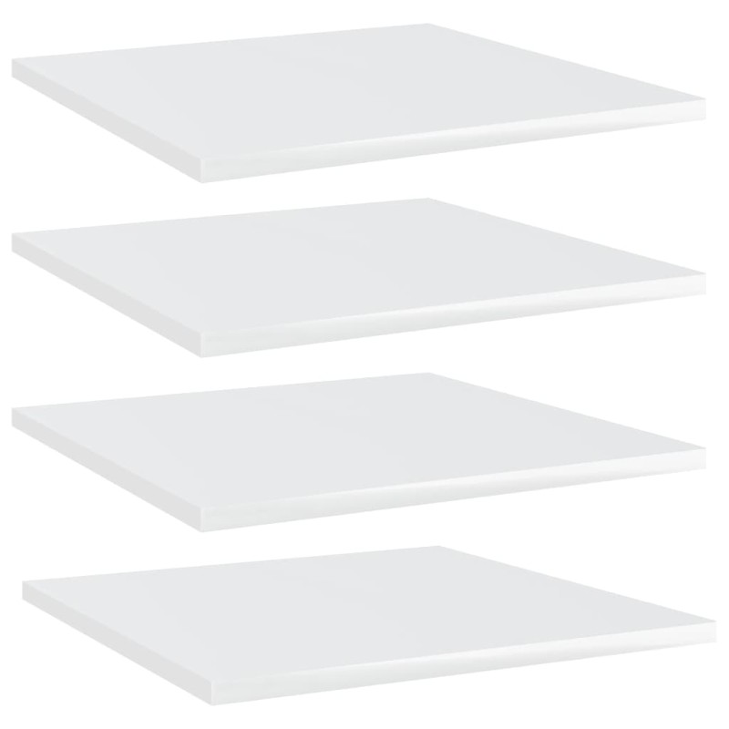 vidaXL Estante estantería 4uds contrachapada blanco brillo 40x40x1,5cm vidaXL Estante estantería 4uds contrachapada blanco brillo 40x40x1,5cm