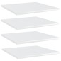 vidaXL Estante estantería 4uds contrachapada blanco brillo 40x40x1,5cm vidaXL Estante estantería 4uds contrachapada blanco brillo 40x40x1,5cm