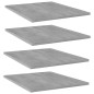 vidaXL Estante estantería 4uds contrachapada gris hormigón 40x30x1,5cm vidaXL Estante estantería 4uds contrachapada gris hormigón 40x30x1,5cm