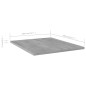 vidaXL Estante estantería 4uds contrachapada gris hormigón 40x30x1,5cm vidaXL Estante estantería 4uds contrachapada gris hormigón 40x30x1,5cm