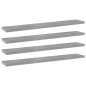 vidaXL Estante estantería 4uds contrachapada gris hormigón 60x10x1,5cm vidaXL Estante estantería 4uds contrachapada gris hormigón 60x10x1,5cm