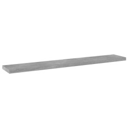 vidaXL Estante estantería 4uds contrachapada gris hormigón 60x10x1,5cm