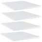 vidaXL Estante estantería 4uds contrachapada blanco brillo 40x50x1,5cm vidaXL Estante estantería 4uds contrachapada blanco brillo 40x50x1,5cm