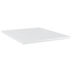 vidaXL Estante estantería 4uds contrachapada blanco brillo 40x50x1,5cm