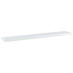 vidaXL Estante estantería 4uds contrachapada blanco brillo 60x10x1,5cm