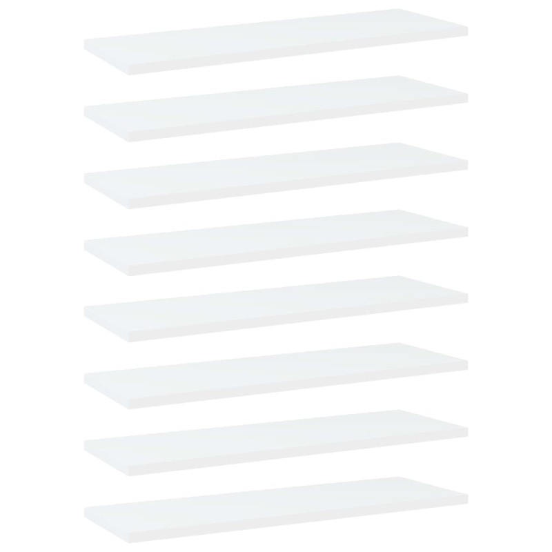 vidaXL Estantes para estantería 8 uds contrachapada blanco 60x20x1,5cm