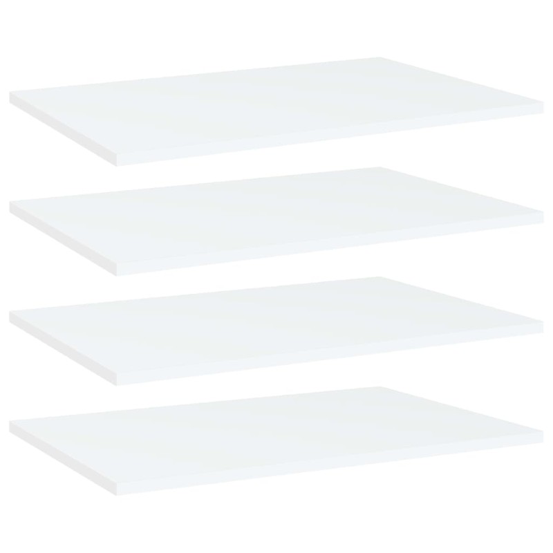 vidaXL Estantes para estantería 4 uds contrachapada blanco 60x40x1,5cm vidaXL Estantes para estantería 4 uds contrachapada blanco 60x40x1,5cm