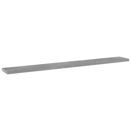 vidaXL Estante estantería 4uds contrachapada gris hormigón 80x10x1,5cm