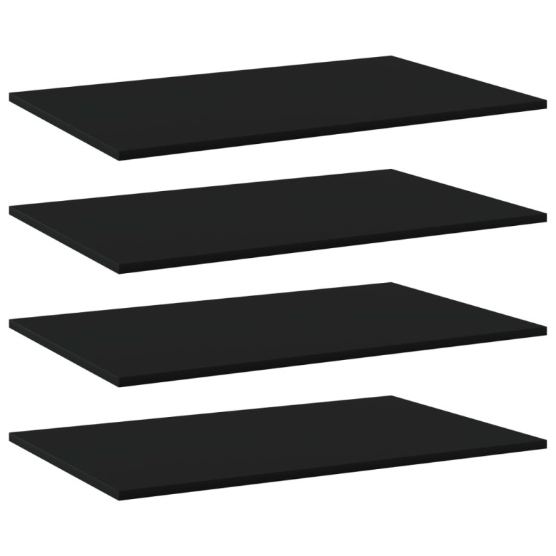 vidaXL Estantes para estantería 4 uds contrachapada negro 80x50x1,5 cm vidaXL Estantes para estantería 4 uds contrachapada negro 80x50x1,5 cm
