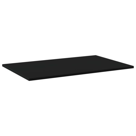 vidaXL Estantes para estantería 4 uds contrachapada negro 80x50x1,5 cm