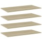 vidaXL Estante estantería 4 uds contrachapada roble Sonoma 80x40x1,5cm vidaXL Estante estantería 4 uds contrachapada roble Sonoma 80x40x1,5cm