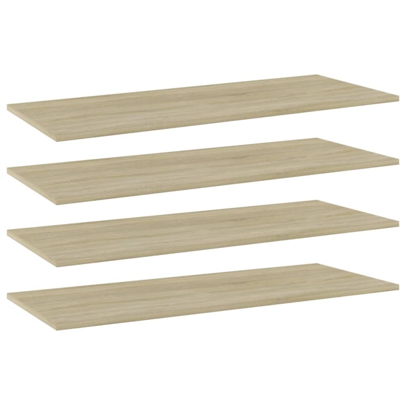 vidaXL Estante estantería 4uds contrachapada roble Sonoma 100x40x1,5cm vidaXL Estante estantería 4uds contrachapada roble Sonoma 100x40x1,5cm