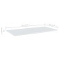 vidaXL Estante estantería 4uds contrachapada blanco brillo 80x20x1,5cm