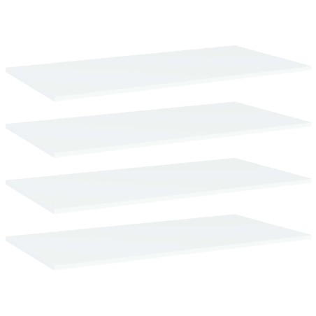 vidaXL Estantes para estantería 4uds contrachapada blanco 100x50x1,5cm