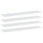 vidaXL Estante para estantería 4 uds madera blanco brillo 100x20x1,5cm vidaXL Estante para estantería 4 uds madera blanco brillo 100x20x1,5cm