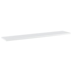 vidaXL Estante para estantería 4 uds madera blanco brillo 100x20x1,5cm
