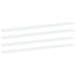 vidaXL Estante para estantería 4 uds contrachapada blanco 100x10x1,5cm