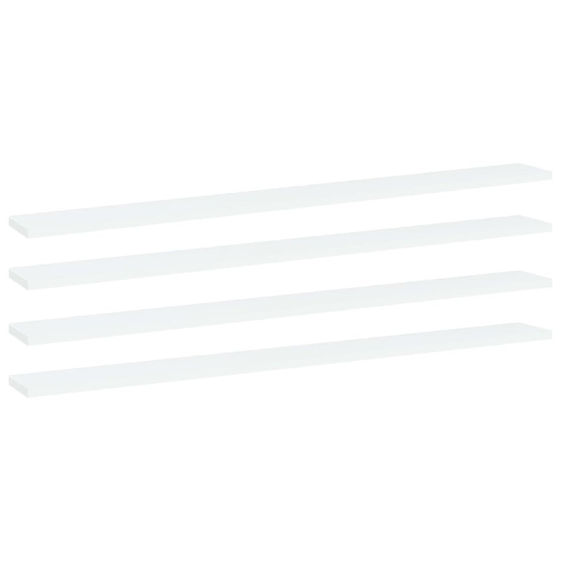 vidaXL Estante para estantería 4 uds contrachapada blanco 100x10x1,5cm vidaXL Estante para estantería 4 uds contrachapada blanco 100x10x1,5cm