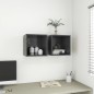 vidaXL Armario de pared 2 uds madera contrachapada gris 37x37x37 cm vidaXL Armario de pared 2 uds madera contrachapada gris 37x37x37 cm