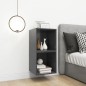 vidaXL Armario de pared 2 uds madera contrachapada gris 37x37x37 cm vidaXL Armario de pared 2 uds madera contrachapada gris 37x37x37 cm