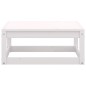 vidaXL Taburetes de jardín con cojines blanco 2 uds madera maciza pino vidaXL Taburetes de jardín con cojines blanco 2 uds madera maciza pino