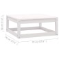 vidaXL Taburetes de jardín con cojines blanco 2 uds madera maciza pino vidaXL Taburetes de jardín con cojines blanco 2 uds madera maciza pino