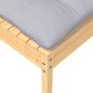 vidaXL Reposapiés de jardín con cojín madera maciza de pino gris vidaXL Reposapiés de jardín con cojín madera maciza de pino gris