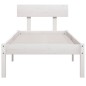 vidaXL Estructura cama madera pino pequeña individual blanca 75x190 cm vidaXL Estructura cama madera pino pequeña individual blanca 75x190 cm