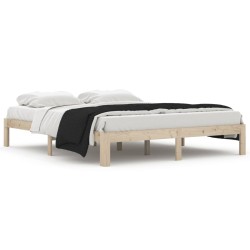 vidaXL Estructura de cama de madera maciza de pino 160x200 cm