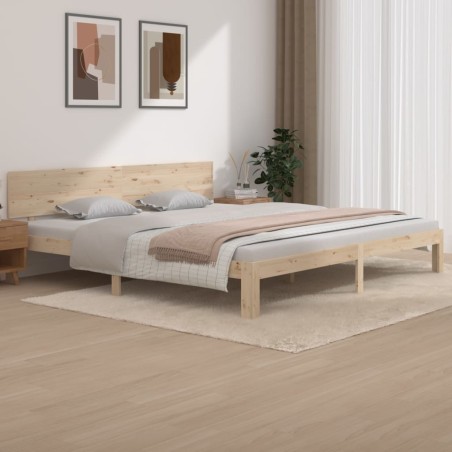 vidaXL Estructura de cama madera maciza de pino 200x200 cm