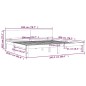 vidaXL Estructura de cama madera maciza de pino 200x200 cm vidaXL Estructura de cama madera maciza de pino 200x200 cm