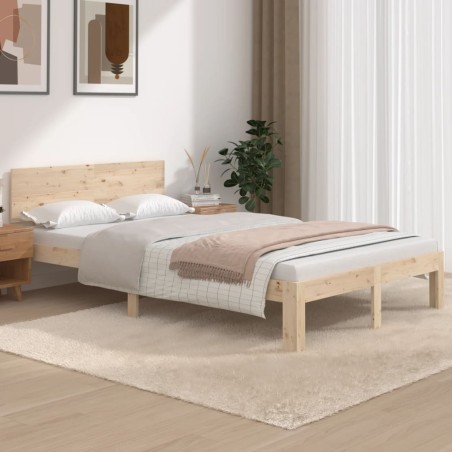 vidaXL Estructura de cama madera maciza de pino 120x200 cm
