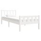vidaXL Estructura de cama individual madera maciza blanca 90x190 cm vidaXL Estructura de cama individual madera maciza blanca 90x190 cm