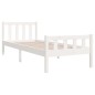 vidaXL Estructura de cama individual madera maciza blanca 90x190 cm vidaXL Estructura de cama individual madera maciza blanca 90x190 cm